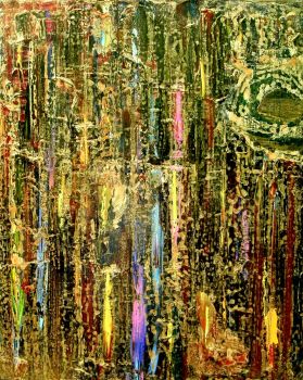 Rain Dancing in the Forest I, 30 X 24